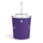 Purple Ice Bucket with Tongs - One Size / Clear -