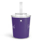 Purple Ice Bucket with Tongs - One Size / Clear -