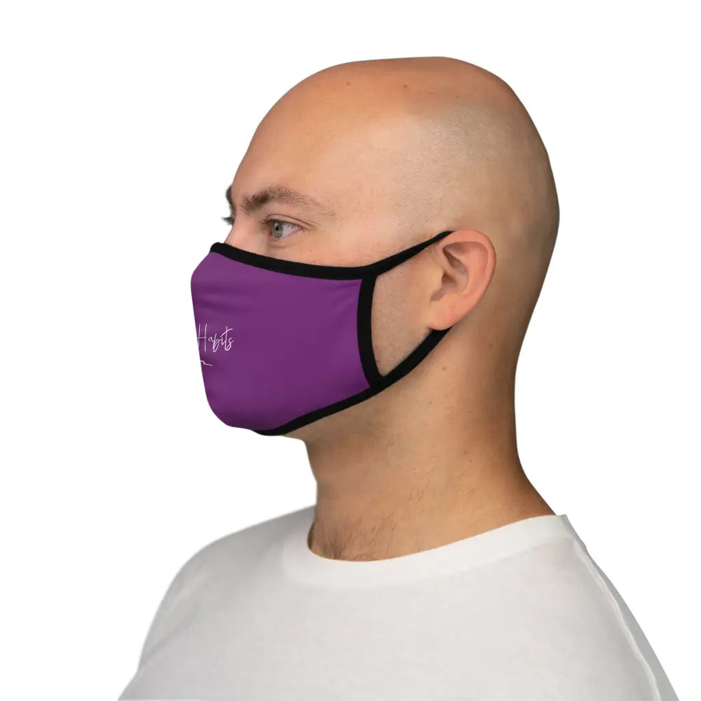 Purple Fitted Polyester Face Mask - One size - Accessories