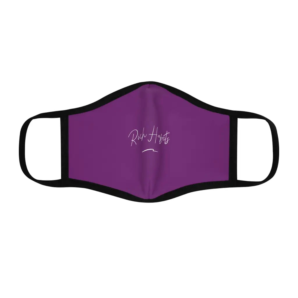 Purple Fitted Polyester Face Mask - One size - Accessories