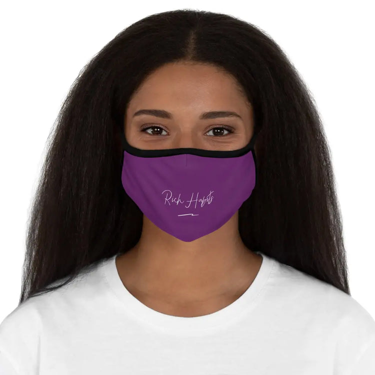 Purple Fitted Polyester Face Mask - One size - Accessories