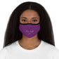 Purple Fitted Polyester Face Mask - One size - Accessories