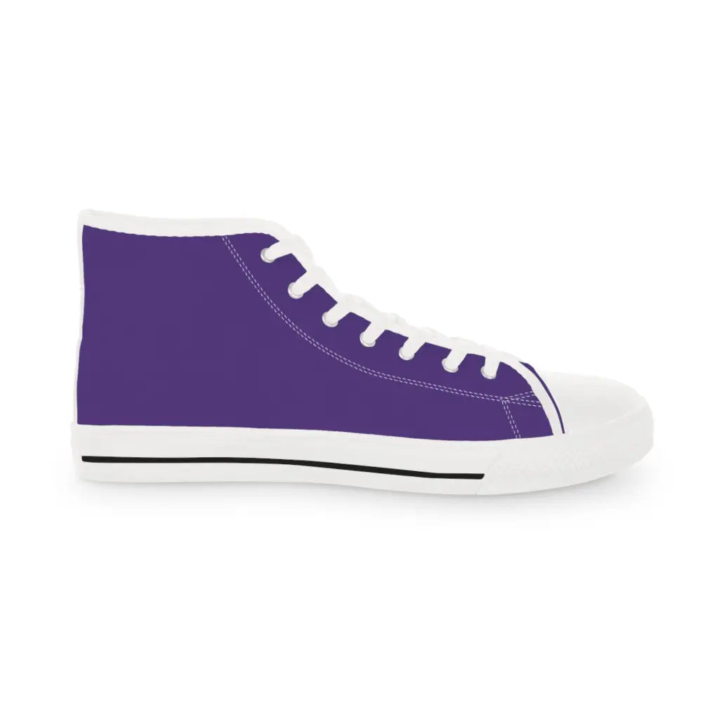 Purple Men’s High Top Sneakers - Shoes