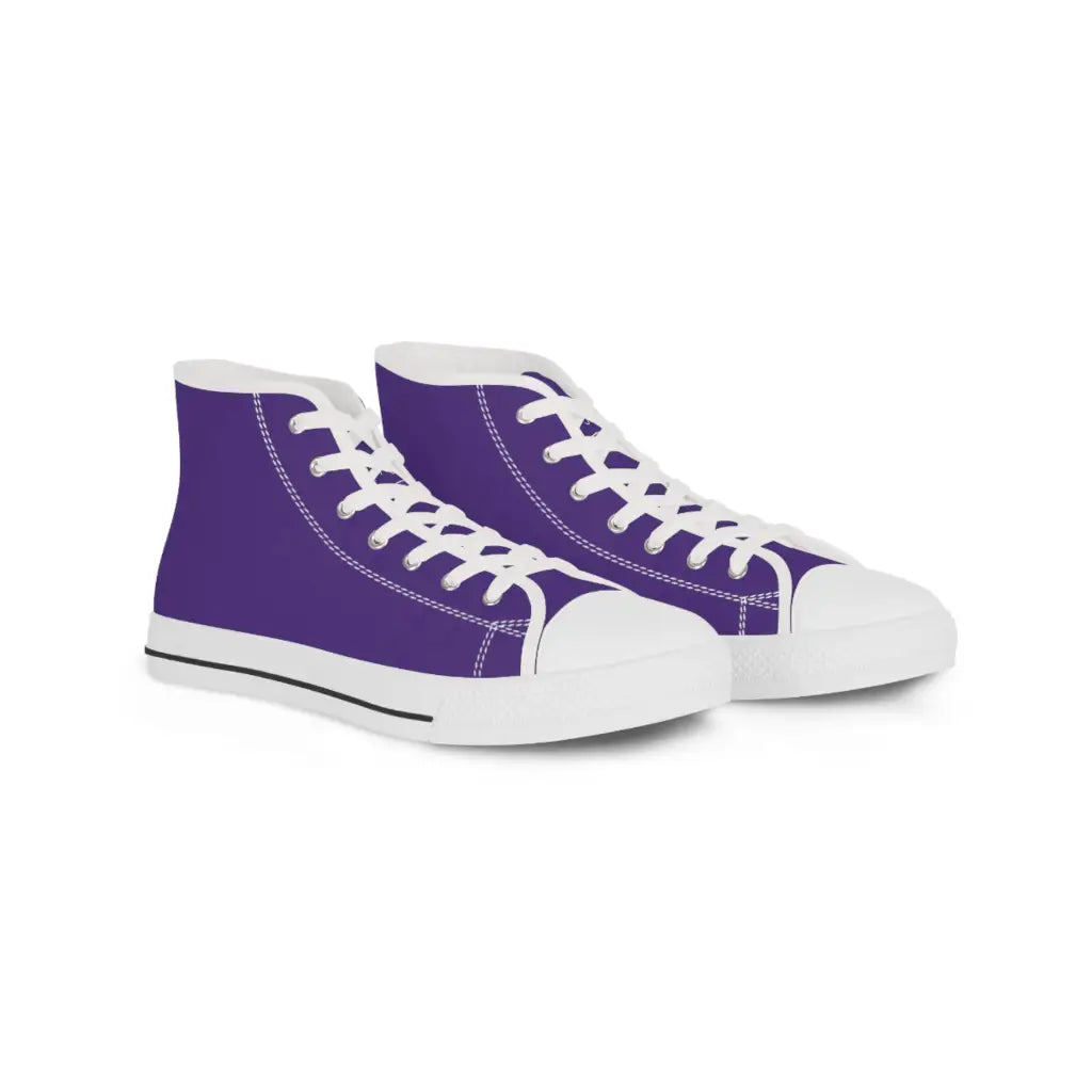 Purple Men’s High Top Sneakers - Shoes