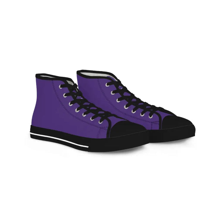 Purple Men’s High Top Sneakers - Shoes