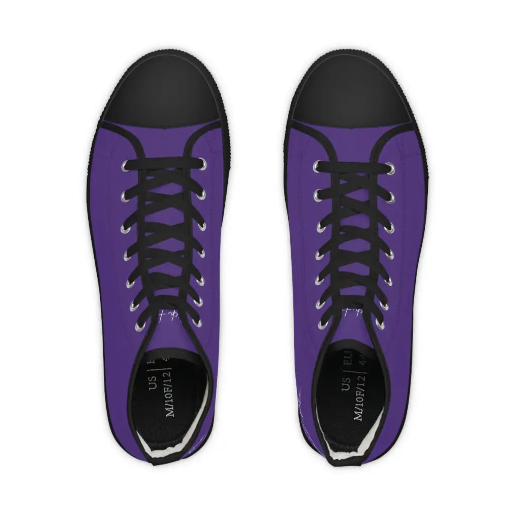 Purple Men’s High Top Sneakers - Shoes