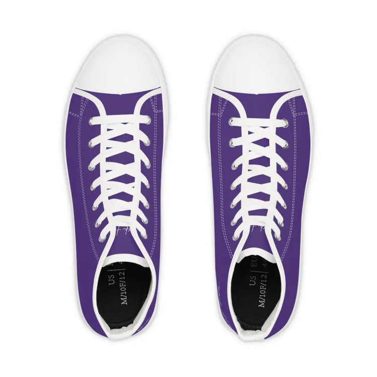 Purple Men’s High Top Sneakers - Shoes