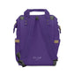 Purple Multifunctional Diaper Backpack - 15.0 × 10.8 6.7’’ -