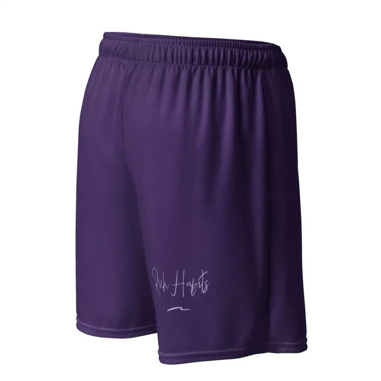 Purple Unisex mesh shorts