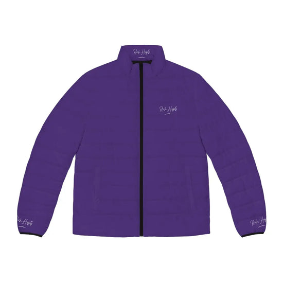 Purple Unisex Puffer Jacket - S / Black zipper - All Over