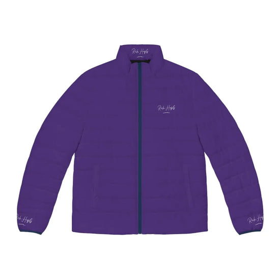 Purple Unisex Puffer Jacket - S / Dark blue zipper - All
