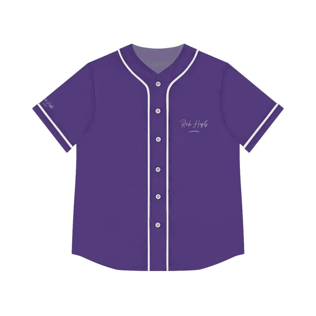 Purple Women’s Baseball Jersey - XS / Black - All Over