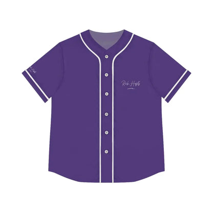 Purple Women’s Baseball Jersey - XS / Black - All Over