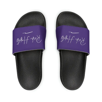 Purple Youth PU Slide Sandals - Black / Kid’s 13 - Shoes