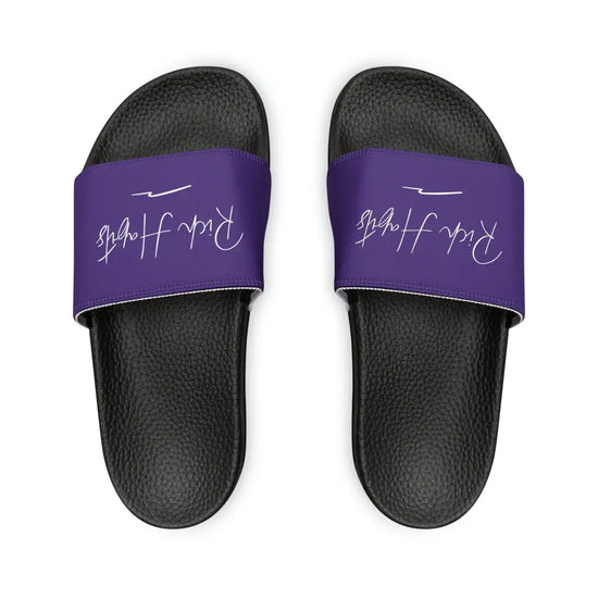 Purple Youth PU Slide Sandals - Black / Kid’s 13 - Shoes