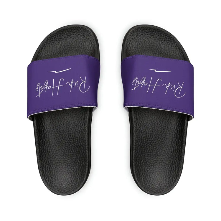 Purple Youth PU Slide Sandals - Black / Kid’s 13 - Shoes