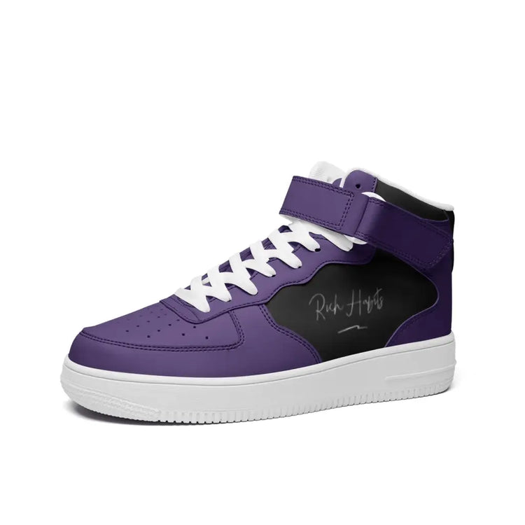 RH1 Purple/Black High Top Leather Sneakers - 3 Men / 4.5