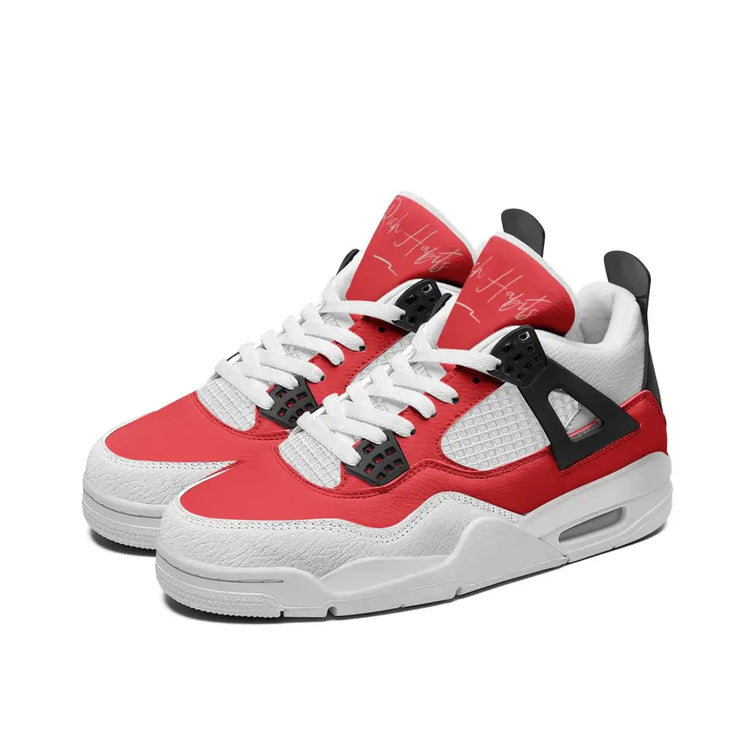 RH4 Red/White Fashion Sneakers - Shoes