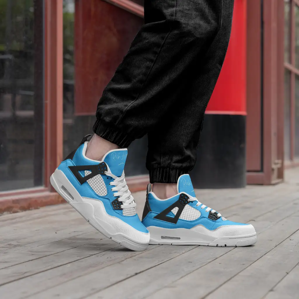 RH4 Skyblue/White Fashion Sneakers - Shoes