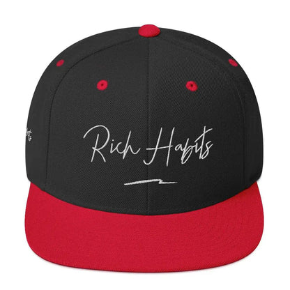 Snapback Hat - Black/ Red