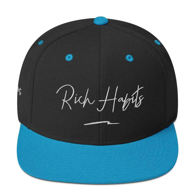 Snapback Hat - Black/ Teal