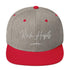 Snapback Hat - Heather Grey/ Red