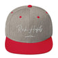 Snapback Hat - Heather Grey/ Red