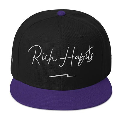 Snapback Hat - Purple / Black