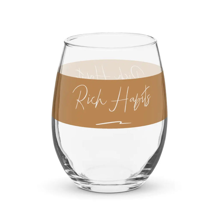 Stemless wine glass