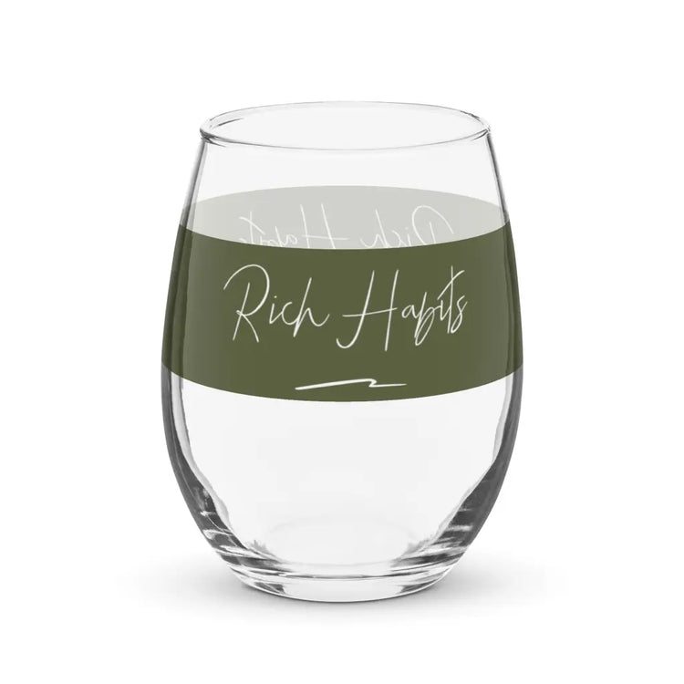 Stemless wine glass