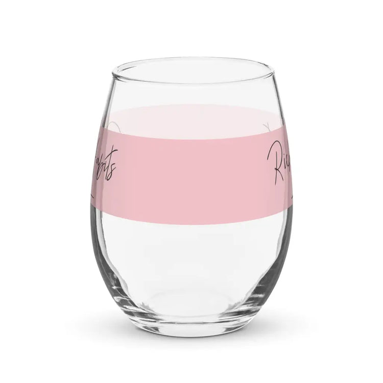 Stemless wine glass