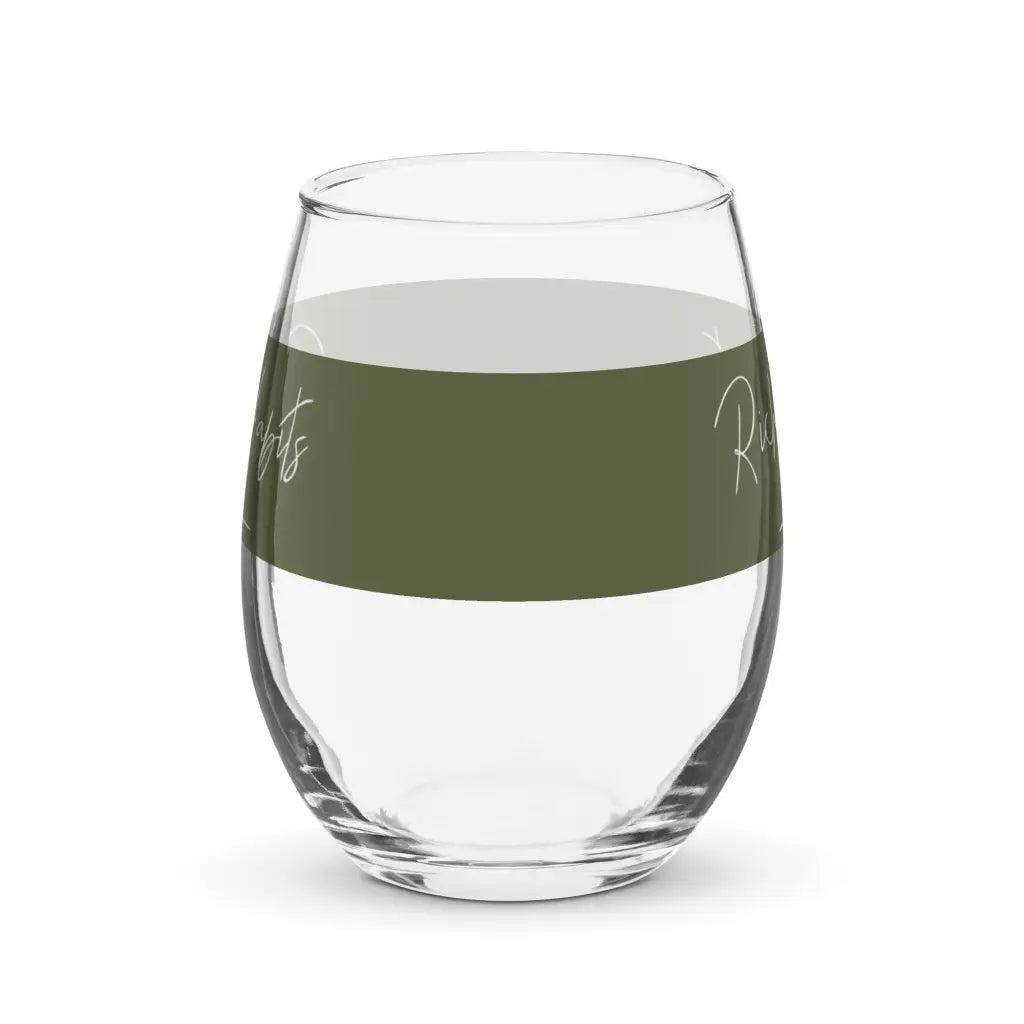 Stemless wine glass