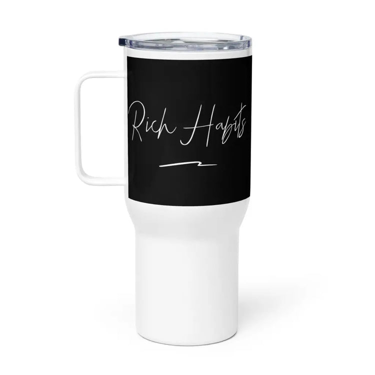 Travel mug with a handle