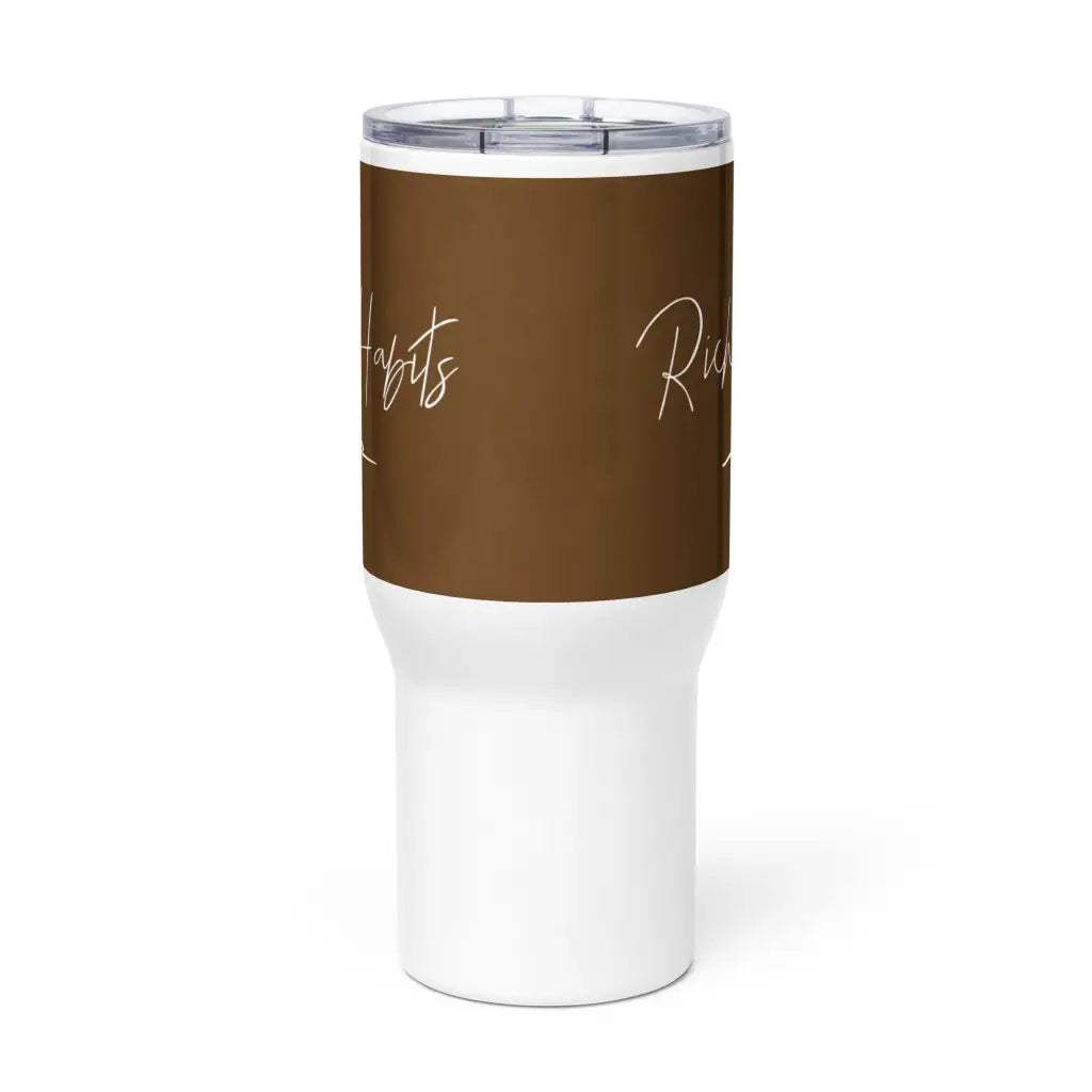 Travel mug with a handle