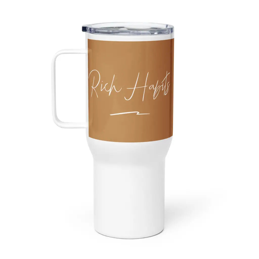 Travel mug with a handle