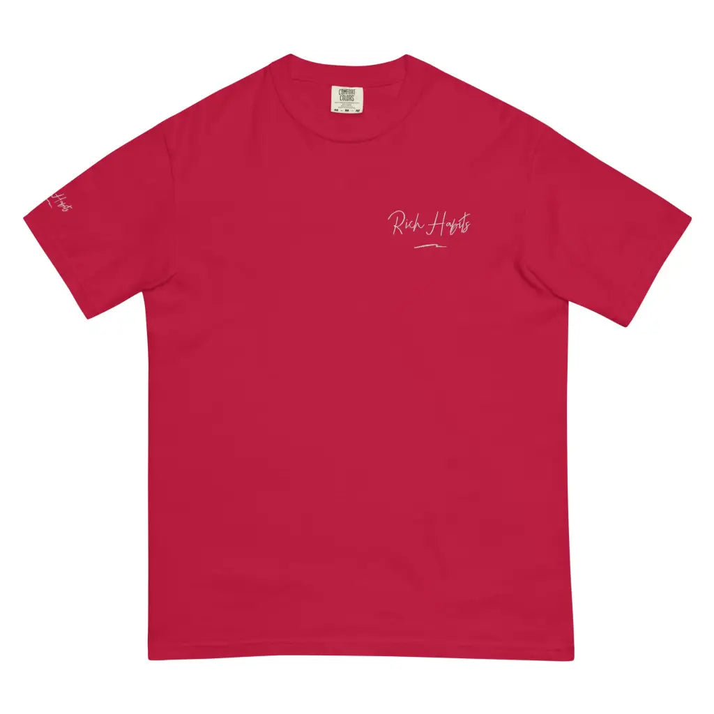 Unisex garment-dyed heavyweight t-shirt - Red / S