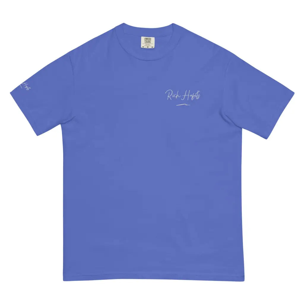 Unisex garment-dyed heavyweight t-shirt - Flo Blue / S