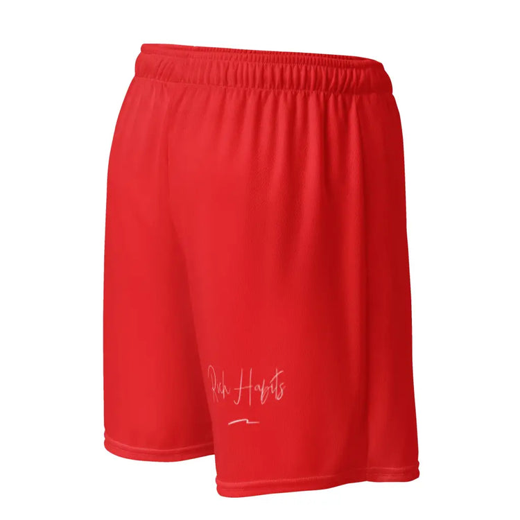 Red Unisex mesh shorts