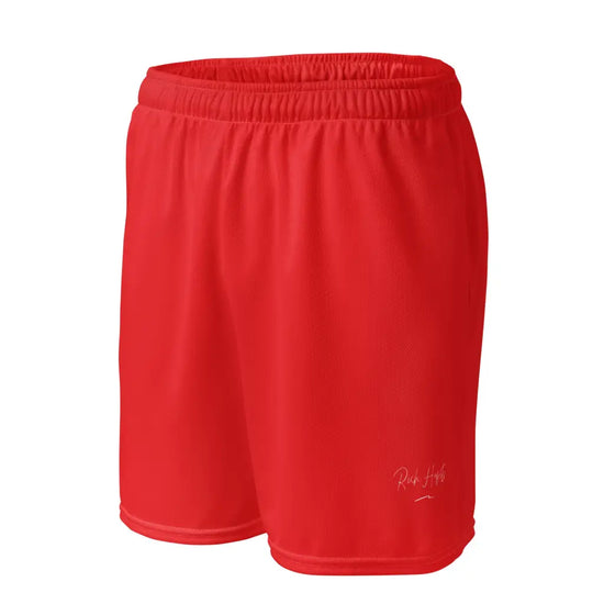 Red Unisex mesh shorts - 2XS