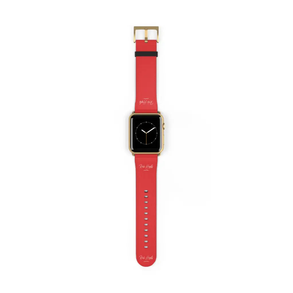 Red Watch Band - 42 - 45 mm / Gold Matte - Accessories