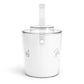 White Ice Bucket with Tongs - One Size / Clear - Accessories