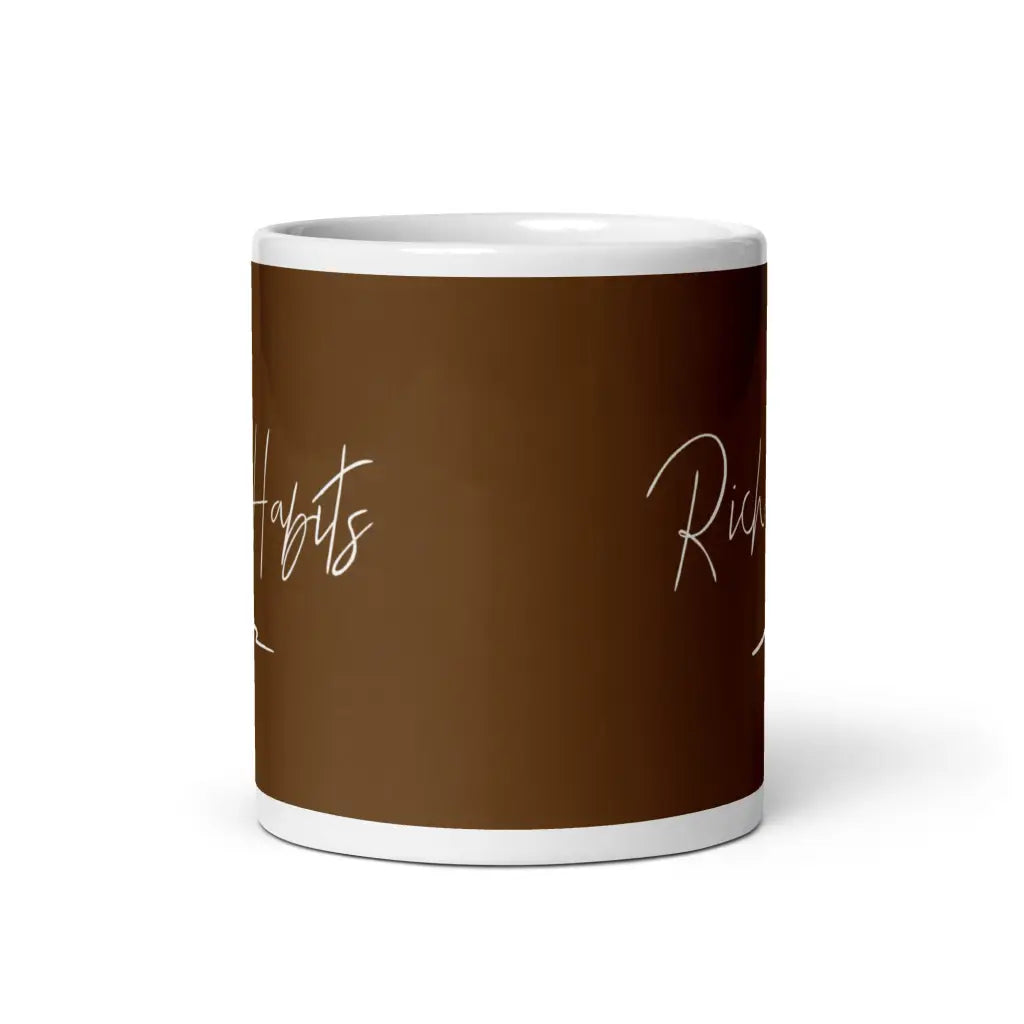 White glossy mug