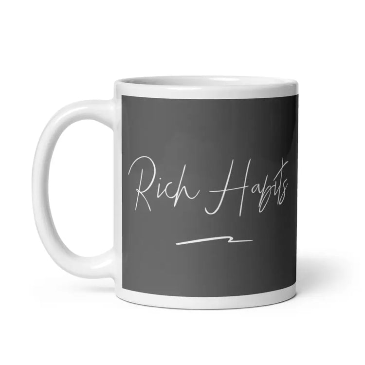 White glossy mug