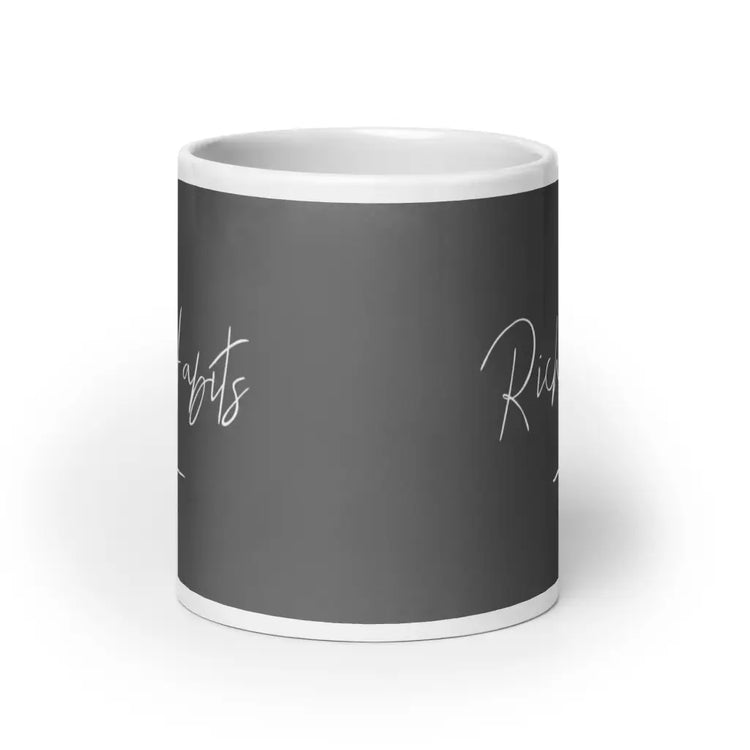 White glossy mug