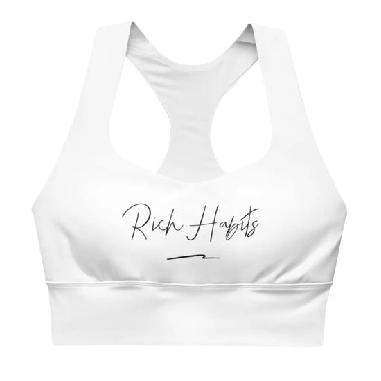 White Longline sports bra - XS