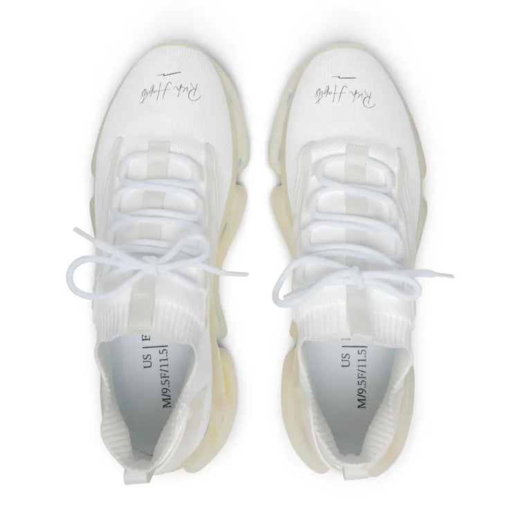 White Men’s Mesh Sneakers - Shoes