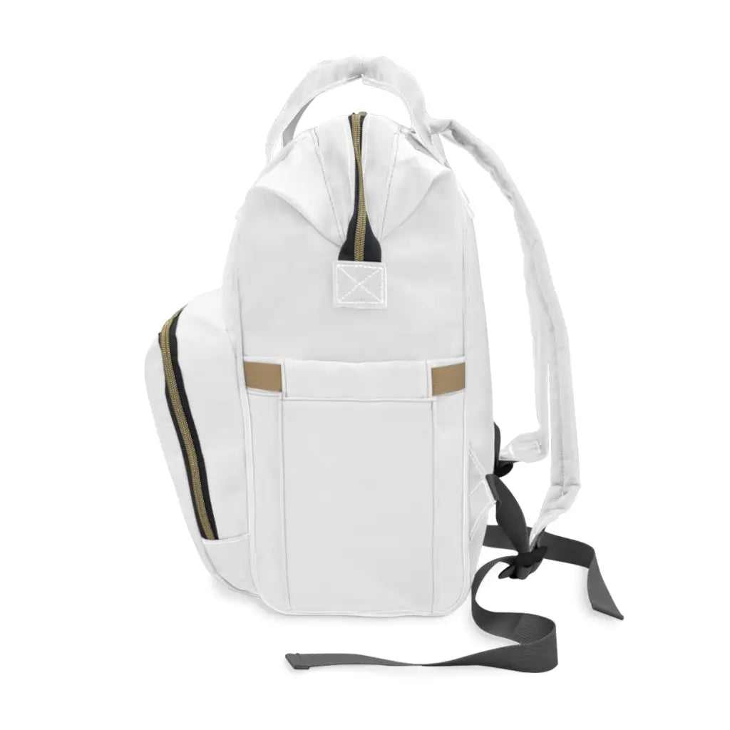 White Multifunctional Diaper Backpack - 15.0 × 10.8 6.7’’ -