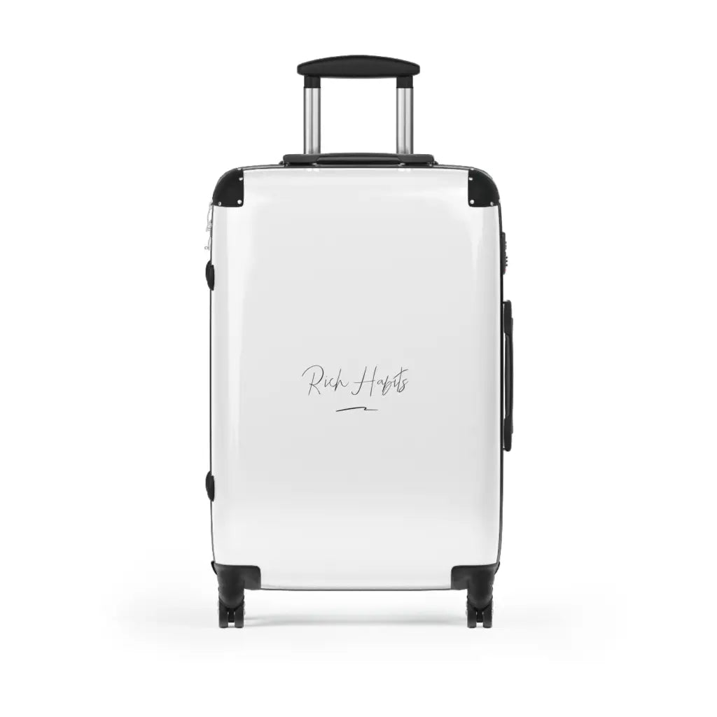 White Suitcase - Medium / Black - Bags