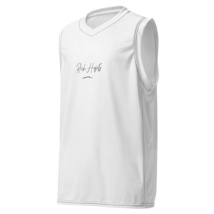 White unisex basketball jersey - 2XS