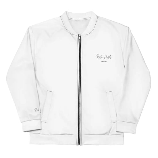 White Unisex Bomber Jacket - XS